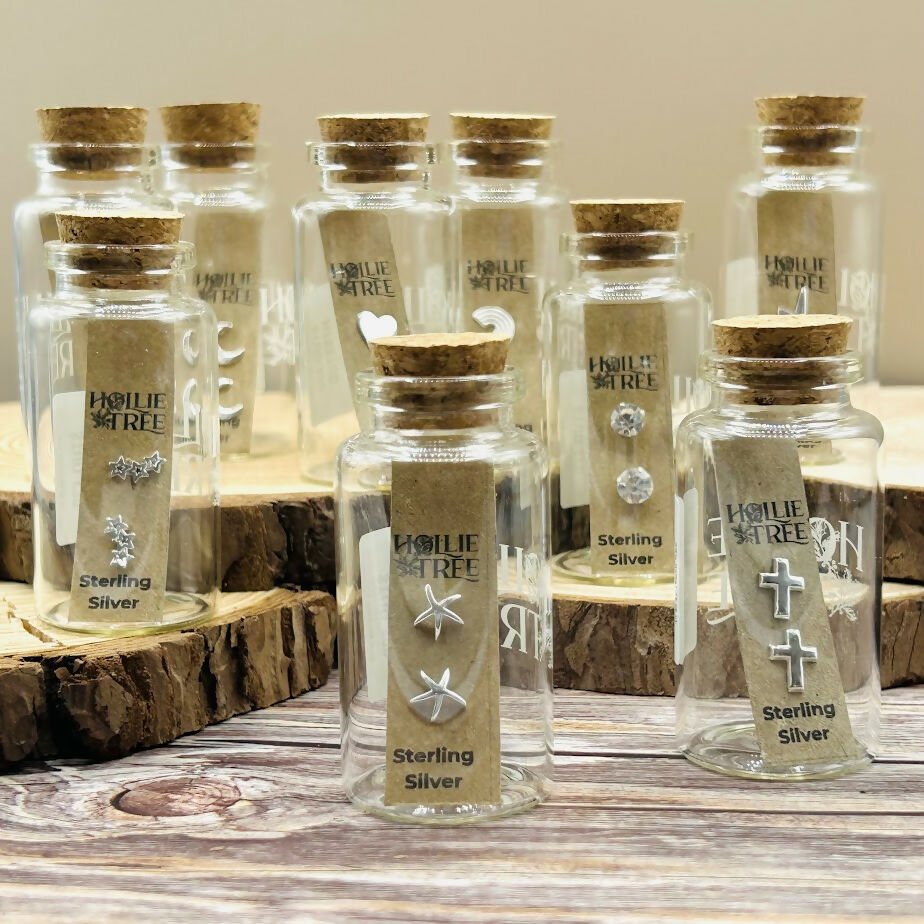 Gold Open Leaf Mini Hoops