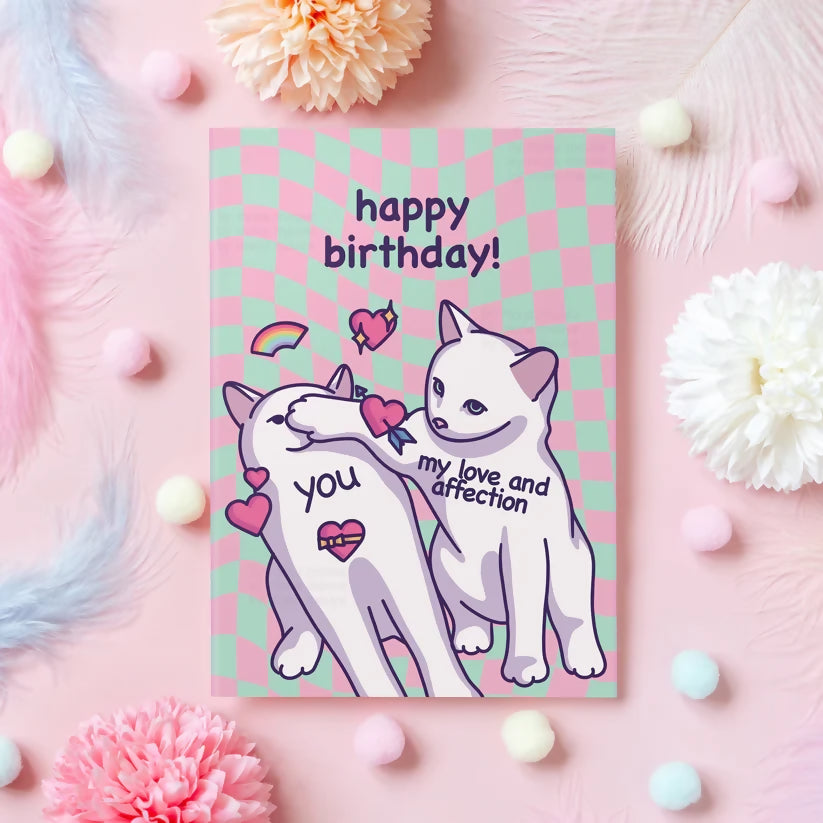 Happy Birthday - Cats Greetings Card
