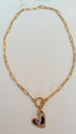 Paperclip Chain Heart Necklace