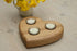 Oak Heart Triple Tea Light Holder