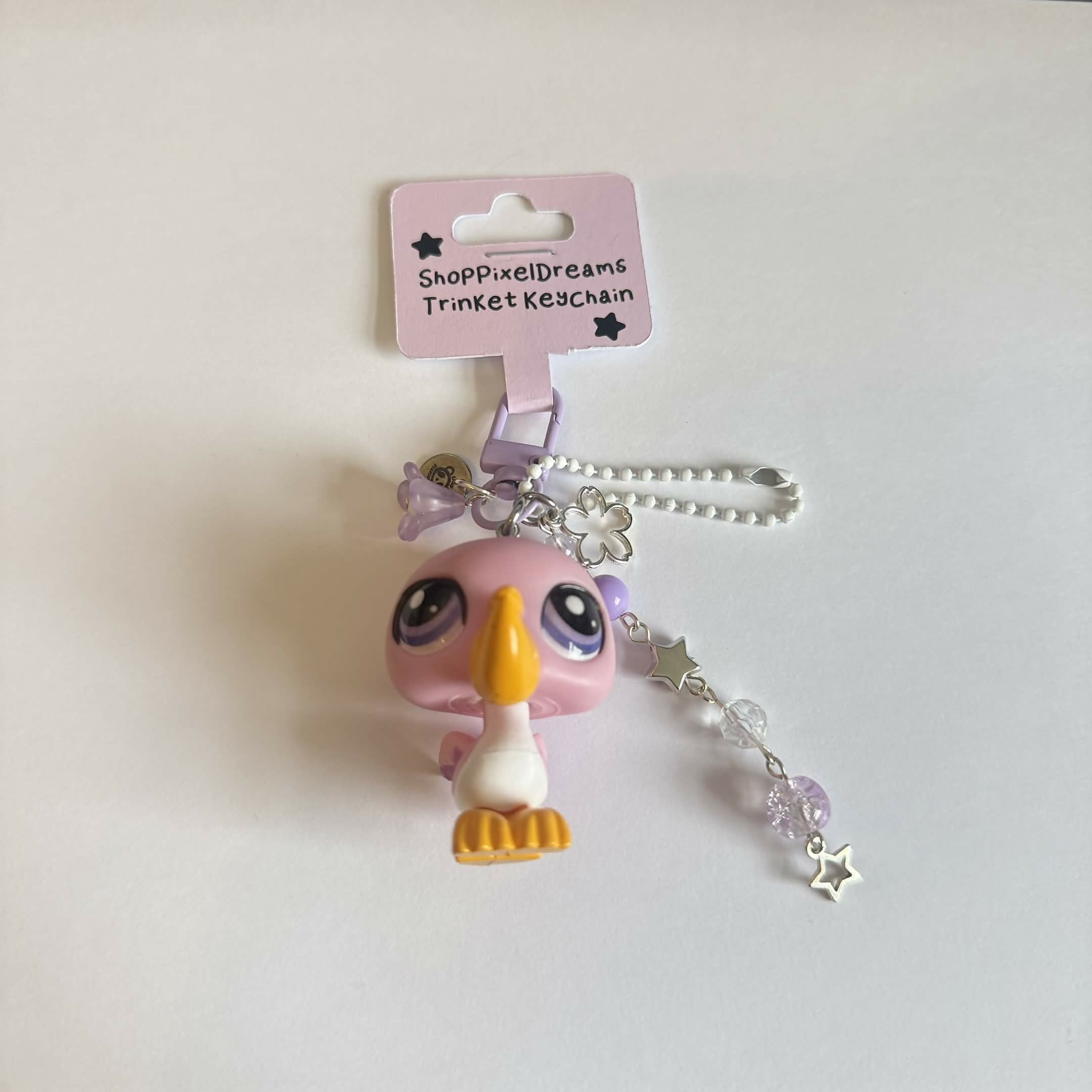 Little Pelican Purple Themed Trinket Keychain