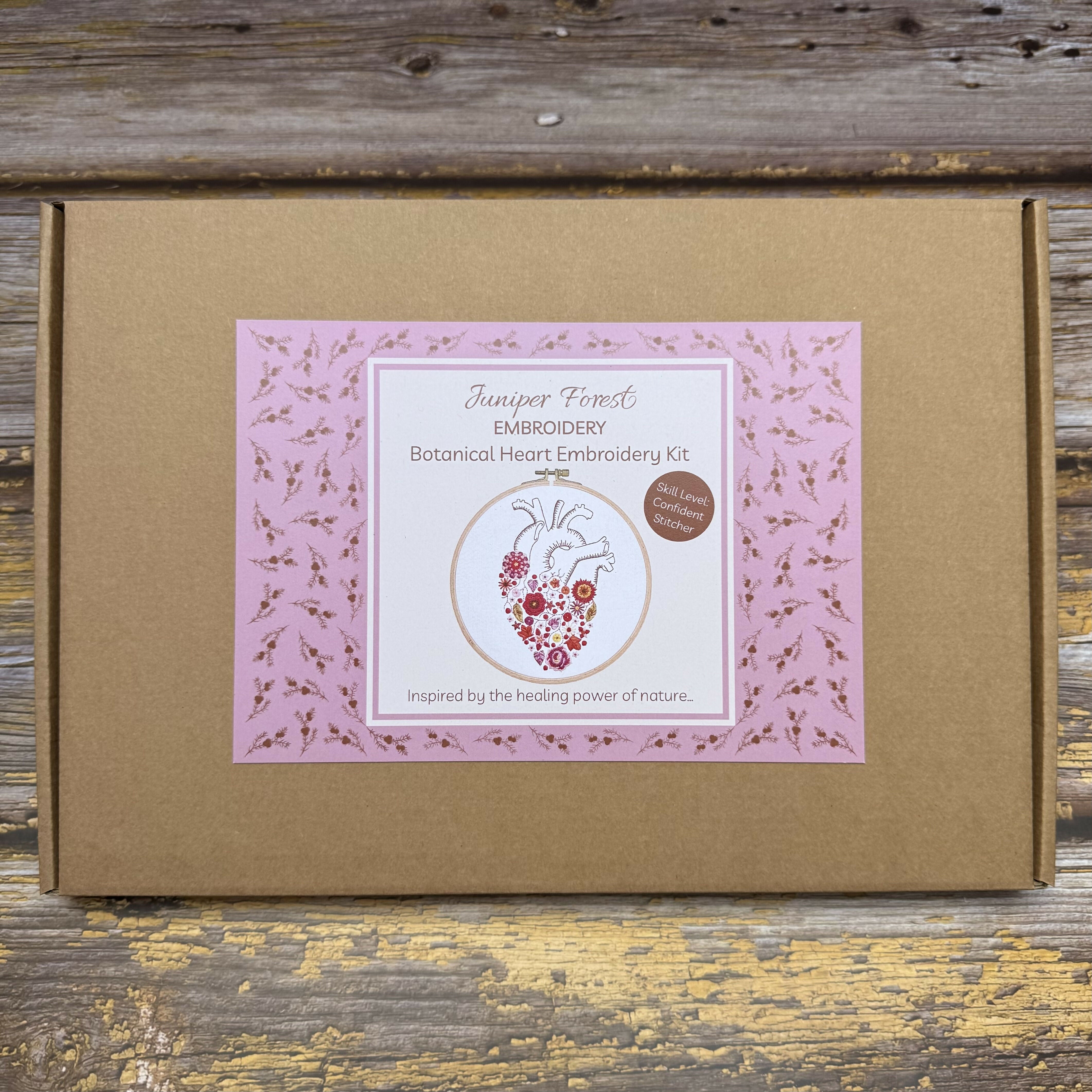 Botanical Heart Embroidery Kit