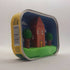 Clay House and Trees Diorama Tin