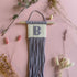 Initial Macrame Wall Hanging (Purple)