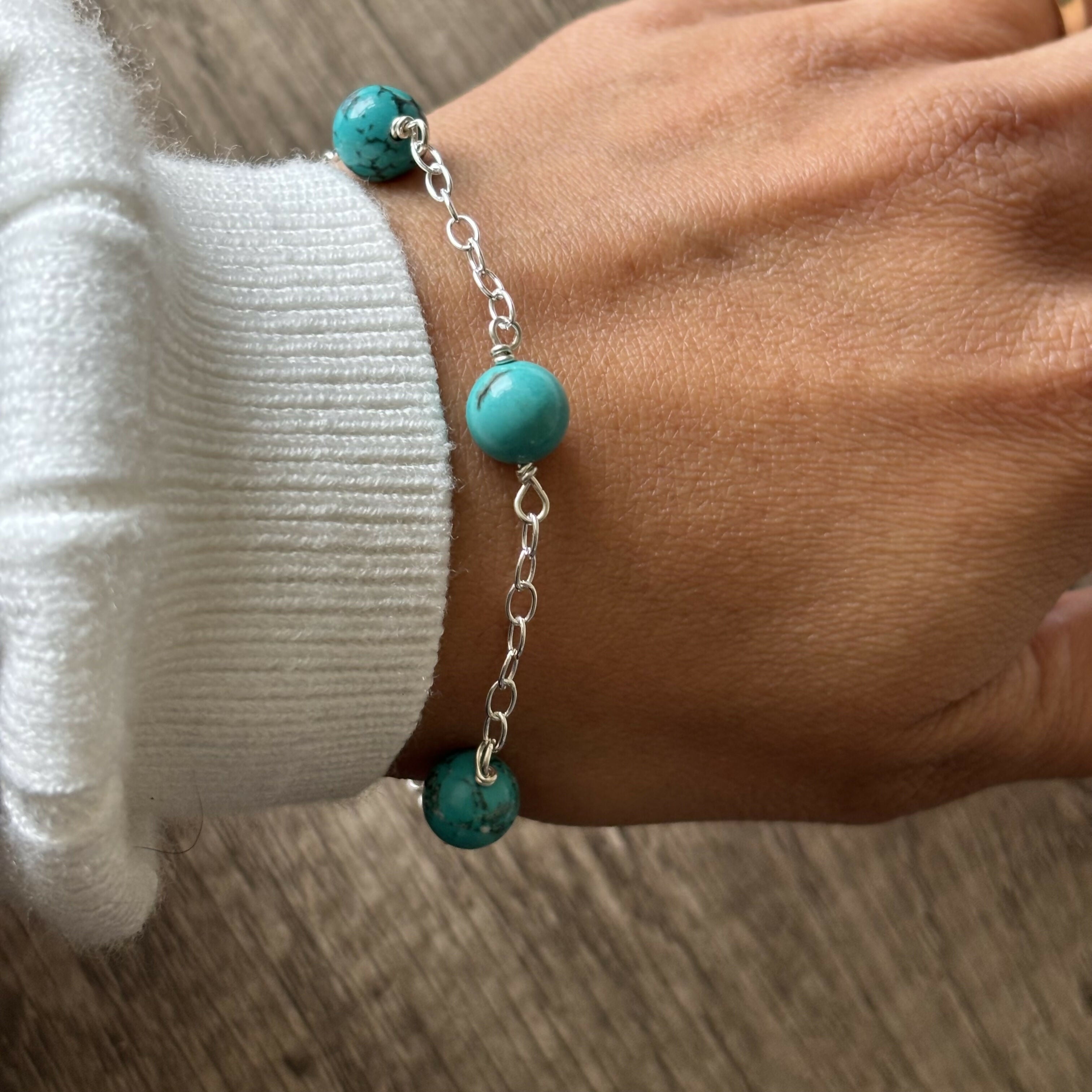 Sterling Silver Turquoise Bracelet
