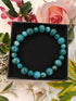 Blue Apatite Crystal Bead Bracelet