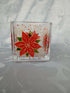 Hand Painted Glass Candle Holder.