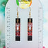 Handmade Red Glitter Nutcracker Christmas Earrings