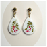 Polymer Clay Earrings With Gold Plated Fastenings