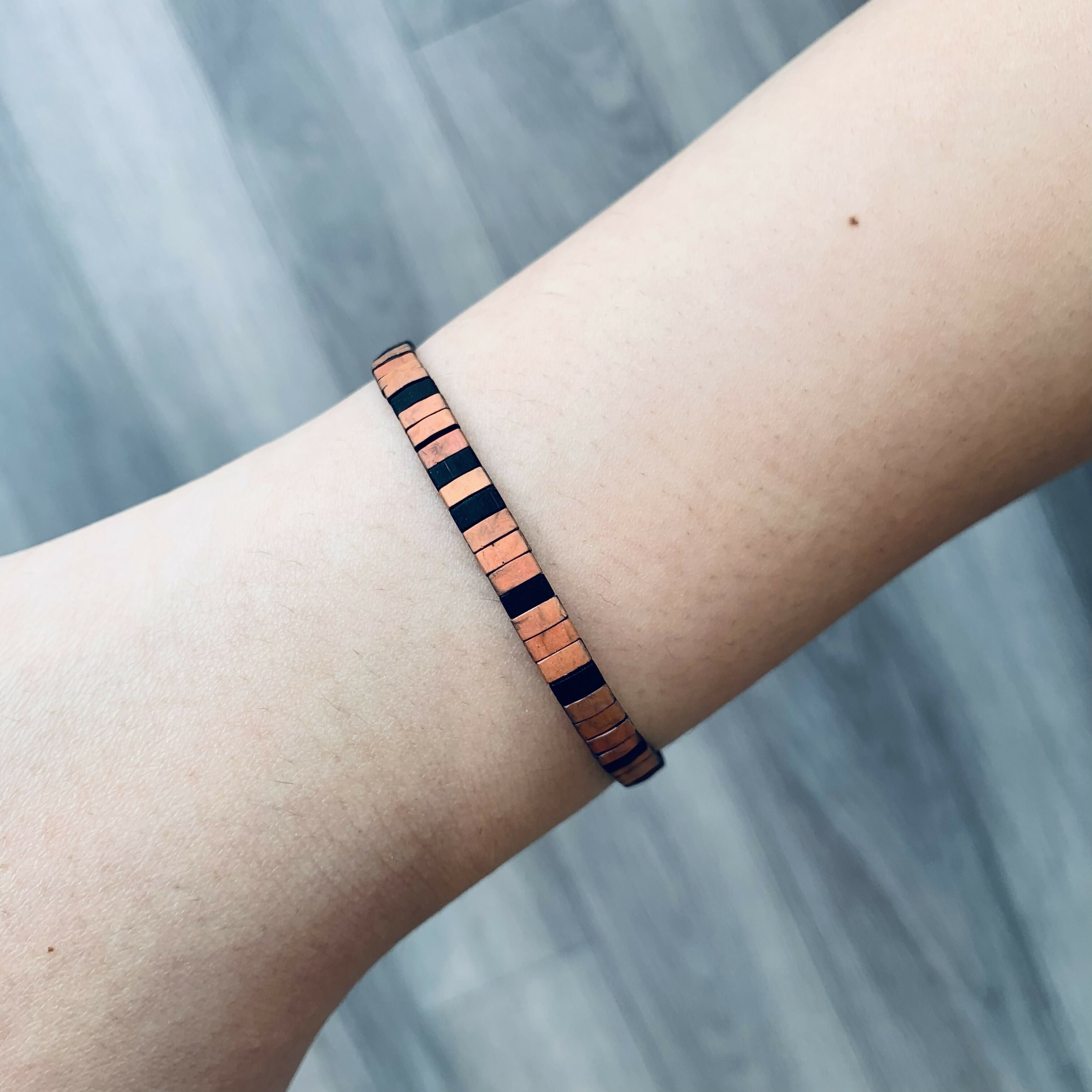 Japanese Tila Glass Bead Bracelet