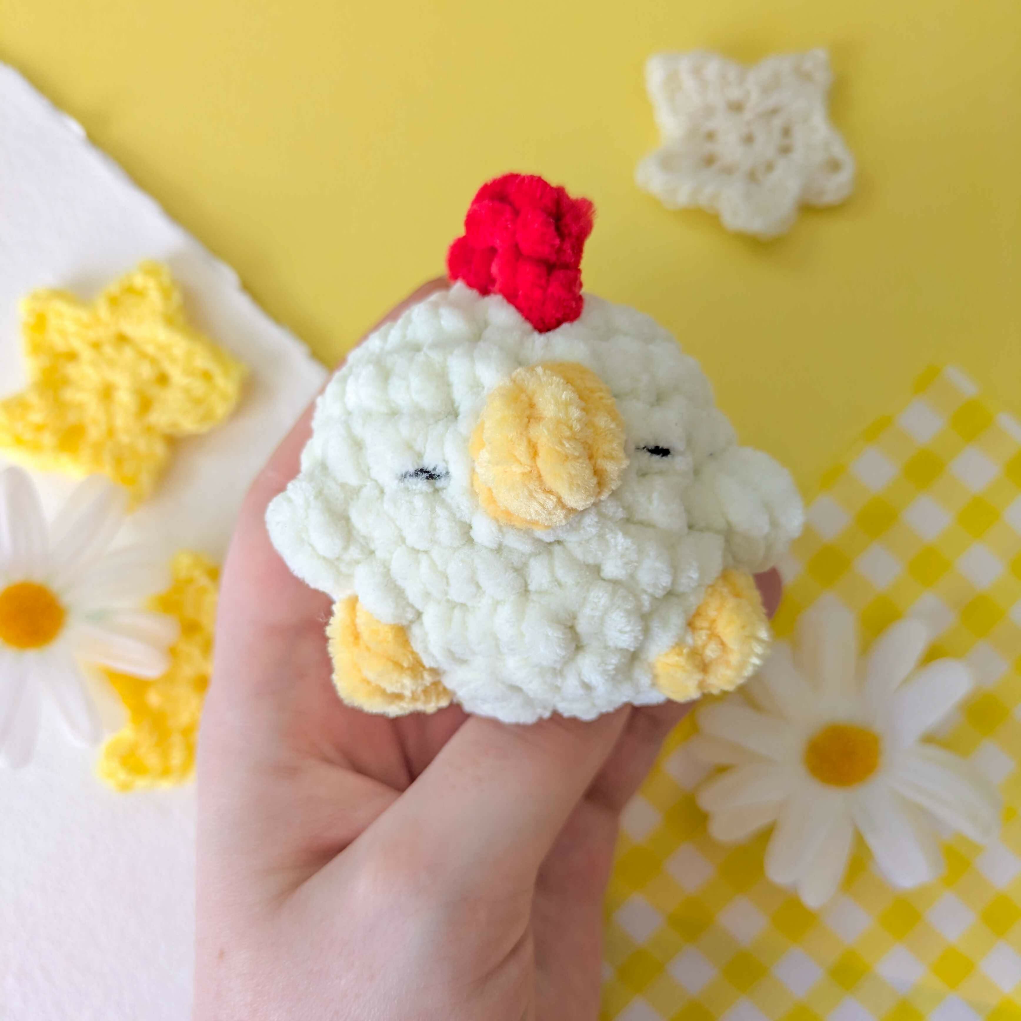 Chicken Puff Pud - Crochet Plushie