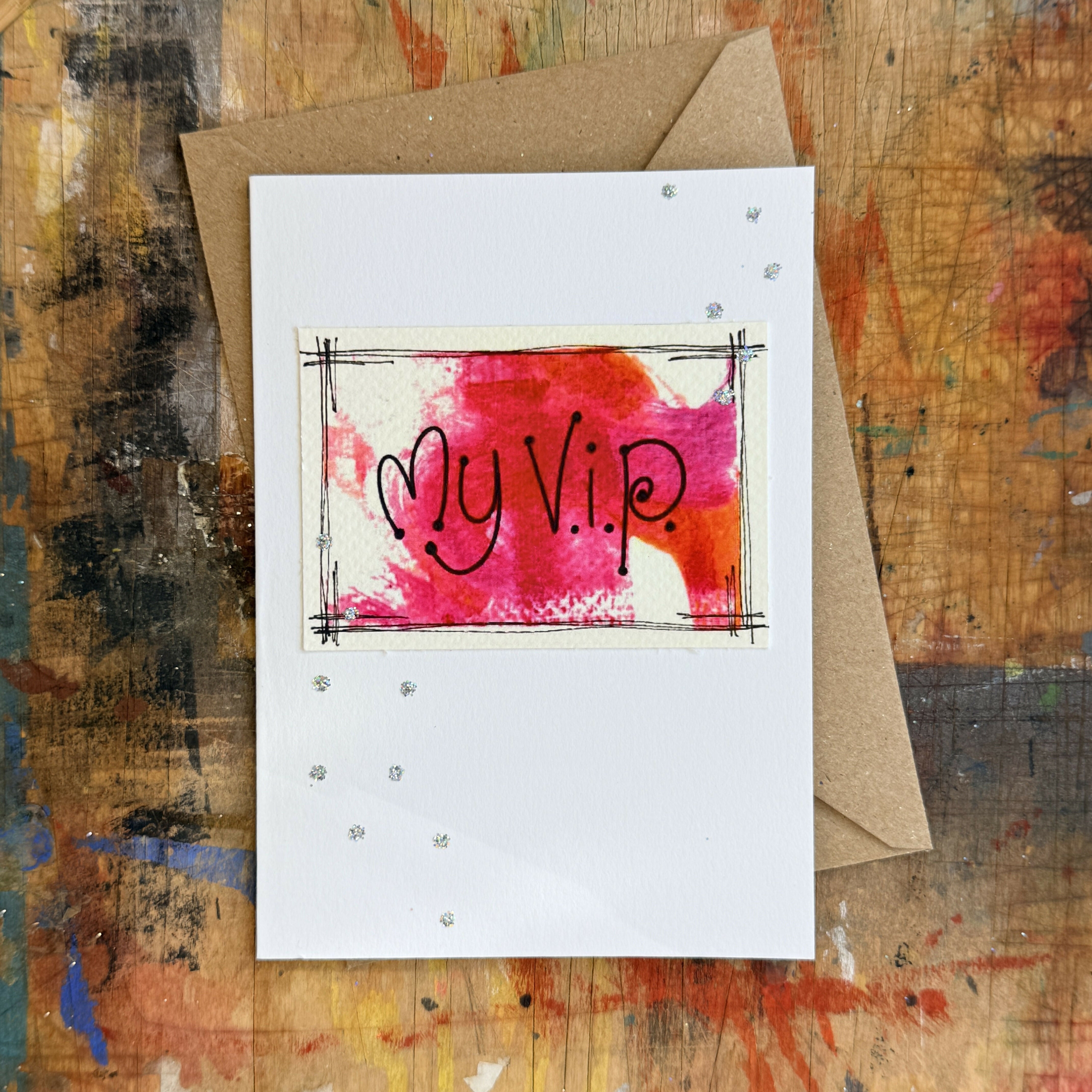 Abstract My VIP Card in Pink
