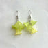 Green Into Yellow Cascading Flower Earrings