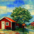 Village on Oja Island, Sweden