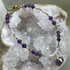 Handmade Gold Vermeil Amethyst And Freshwater Pearl Charm Bracelet.