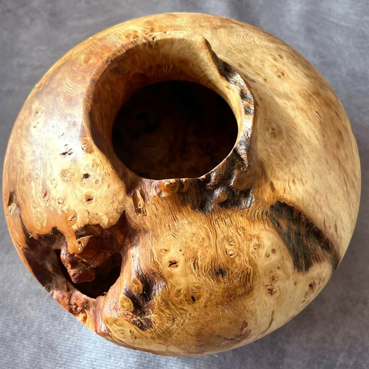 English Oak Burr Vessel | Artisan Wood Sculpture