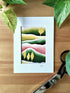 Signed Mini Watercolour Art Print | Abstract Landscape Trees
