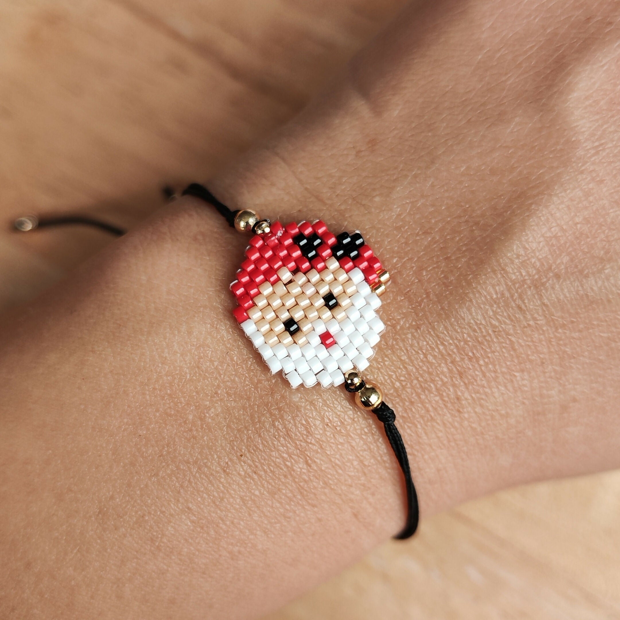Father Christmas Bracelet - Handmade Festive Jewellery