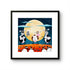 The Full Moo’n - 16” Framed Limited Edition Print