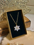 SNOW FLAKE ENGRAVED STAR NECKLACE