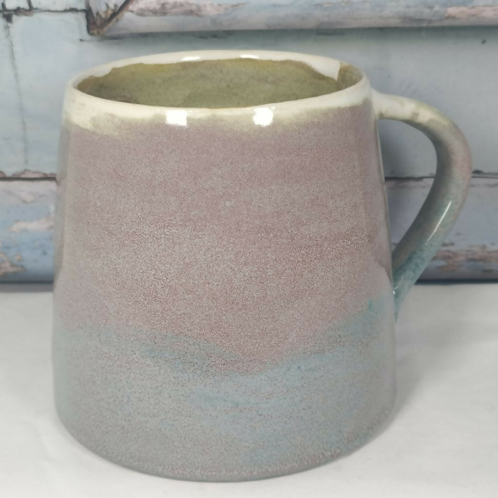 Glazed White Stoneware Mug