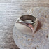 Sterling Silver Round Chunky Signet ring Size M