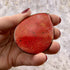 Red Enamel Oval Pendant On Sterling Silver Chain