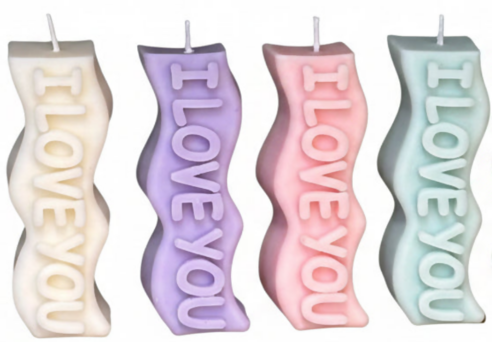 I Love You Wave Decorative Soy Wax Candle