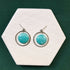 Jessie Turquoise Bead & Silver Hoop Earrings
