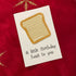 Crochet Handmade Birthday Card - A Little Birthday Toast to You