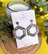 Funky Pattern Collection - Hexagon Polymer Clay Earrings