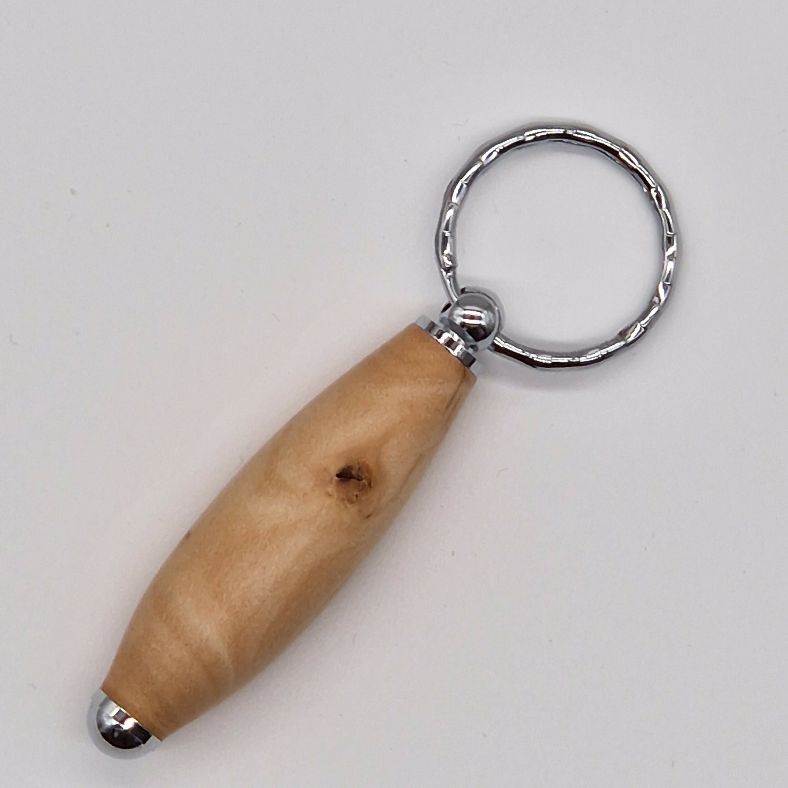 Hand Turned Keyring made from Sycamore Wood