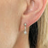 Tiny Silver Star Earrings with Cubic Zirconia Centre on Silver Plated Stud