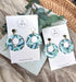 Aqua Collection - Round Polymer Clay Earrings