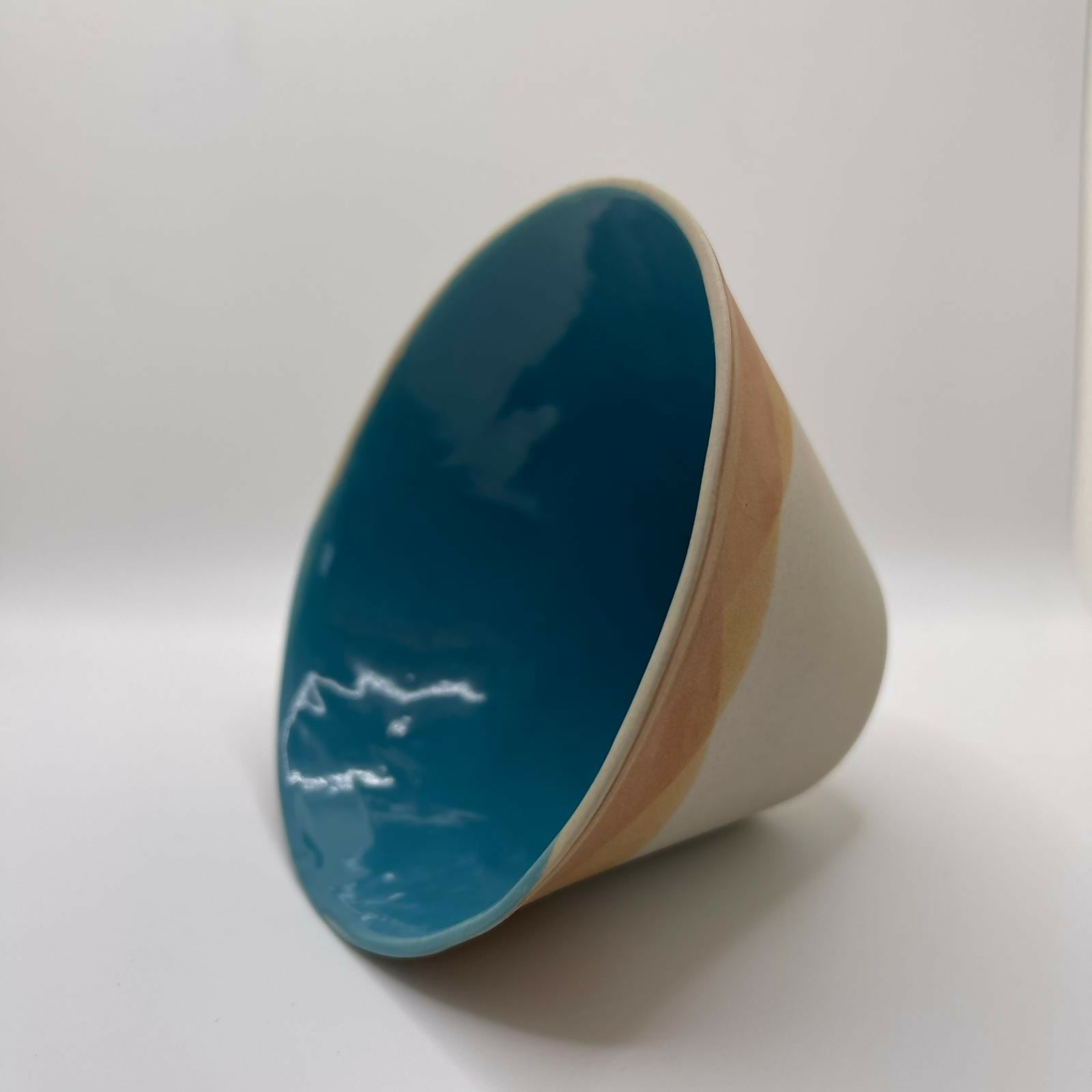 Turquois Small Conical Bowl