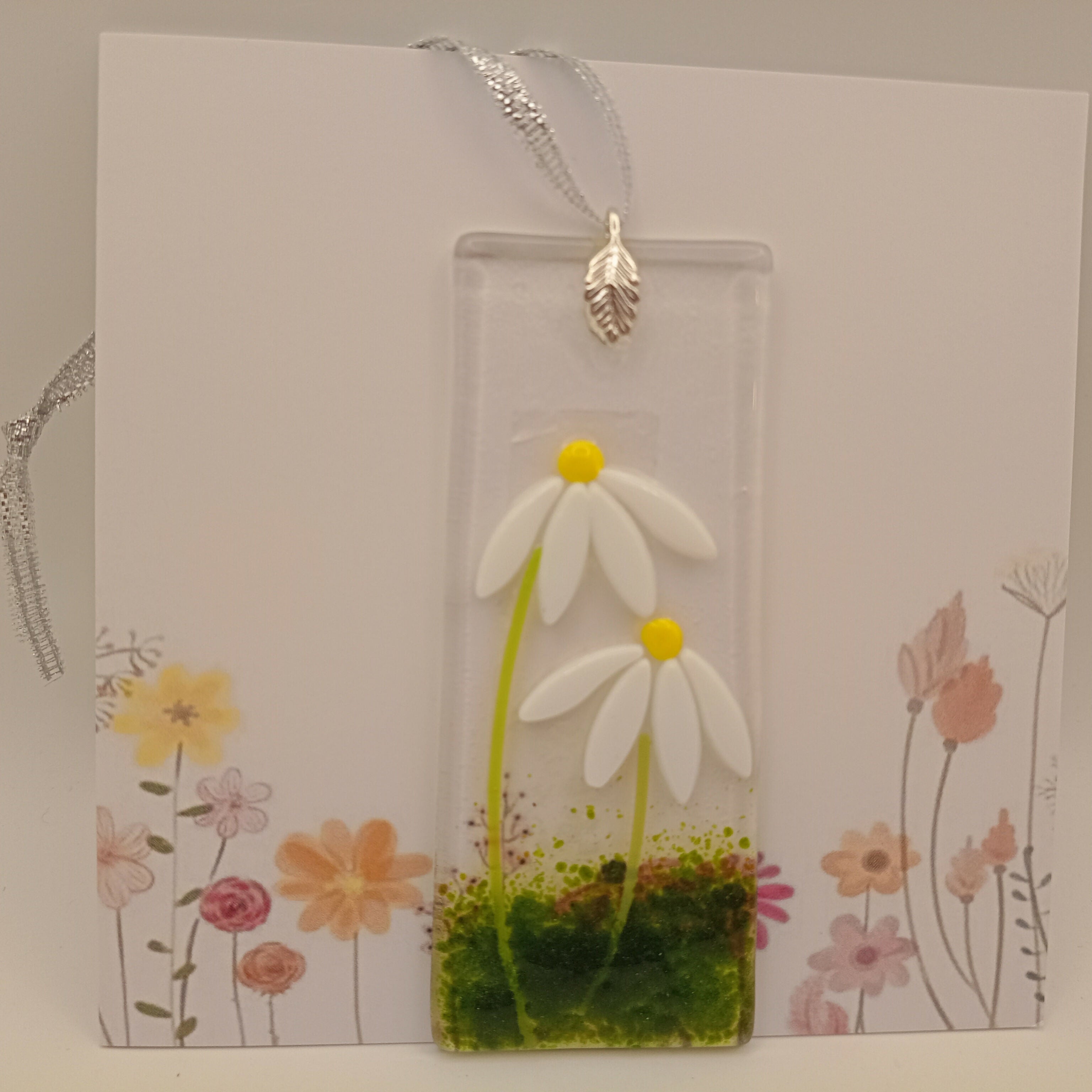 Fused Glass Flower Card
