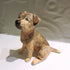 Ceramic border terrier dog sculpture