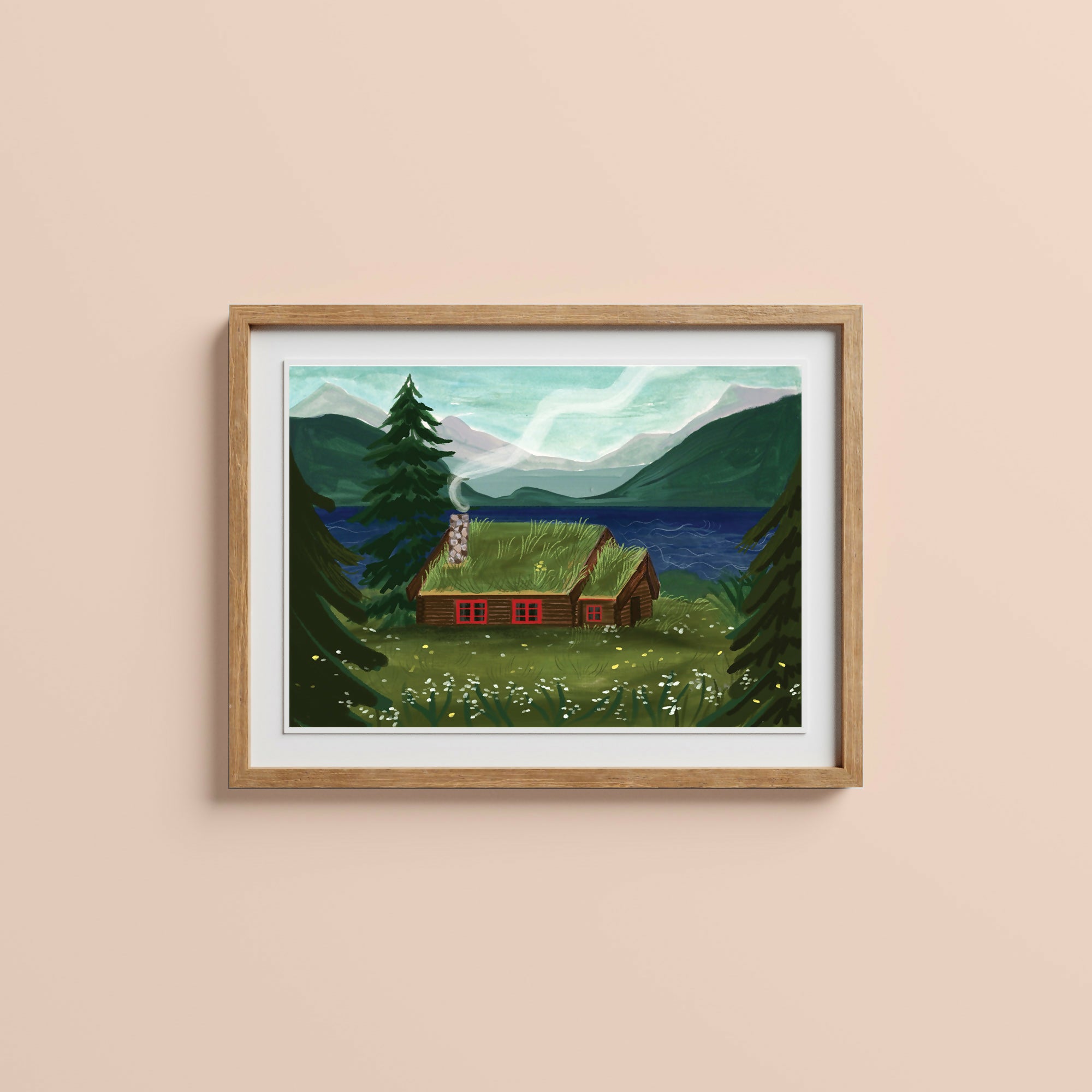 Norwegian Moss House Art Print