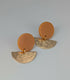 Mustard Geometric Earrings in Gold or Silver