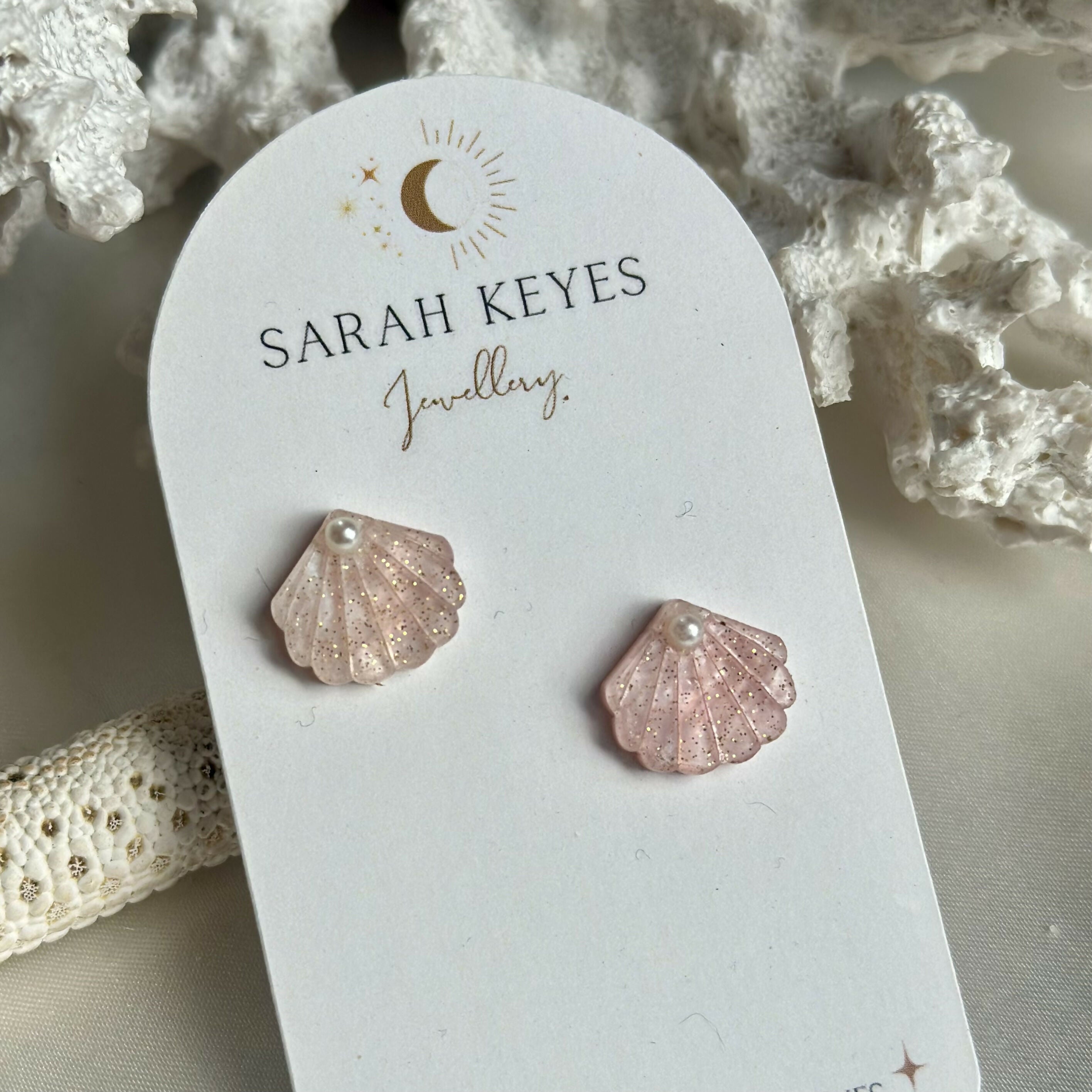 Pastel Seashell Studs