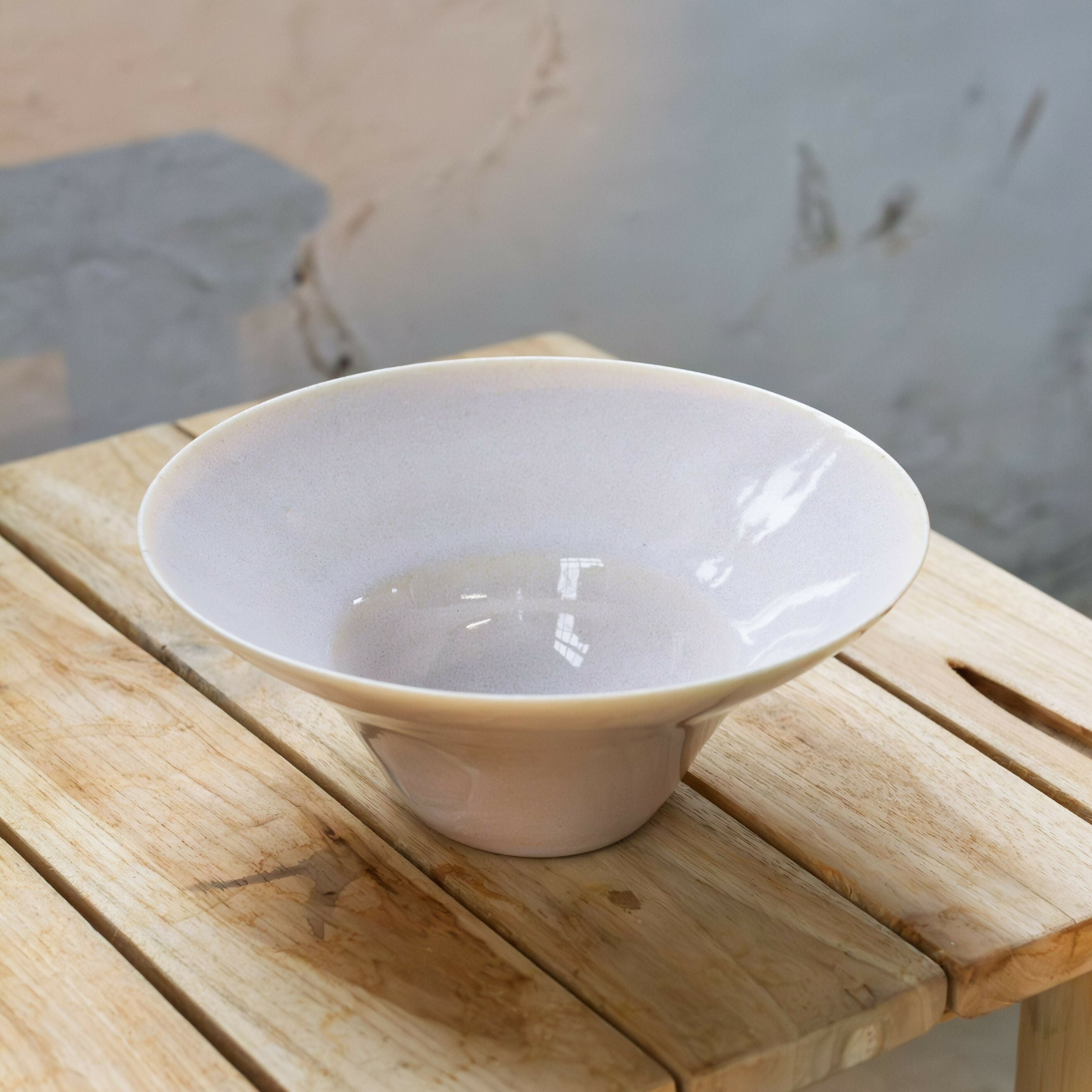 Hand Thrown Porcelain Wide Rimmed Bowl