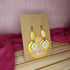 Yellow Dangly Polymer Clay Earrings With Daisy Charm