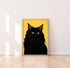 Black Ragdoll Yellow Eyes Cat Art Print