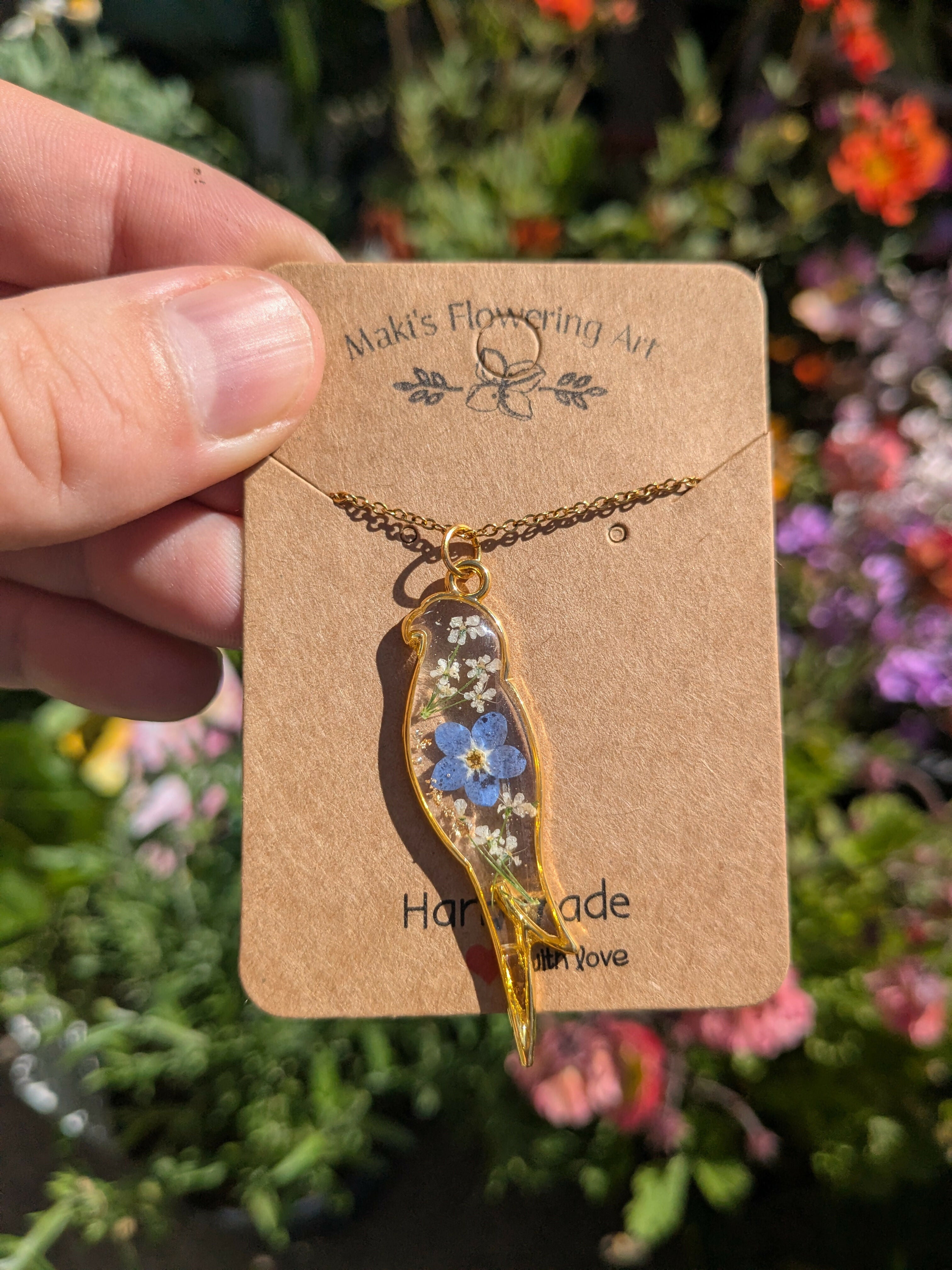 FORGET ME NOT BIRD NECKLACE