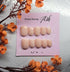 Reusable Pink Gold Leaf Handmade Press On Nails