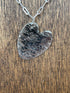 Silver Played Heart Pendant