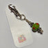 DECORATIVE GLASS BAG CHARM/KEYRING