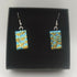 Blue, Green and Gold Dichroic Earrings