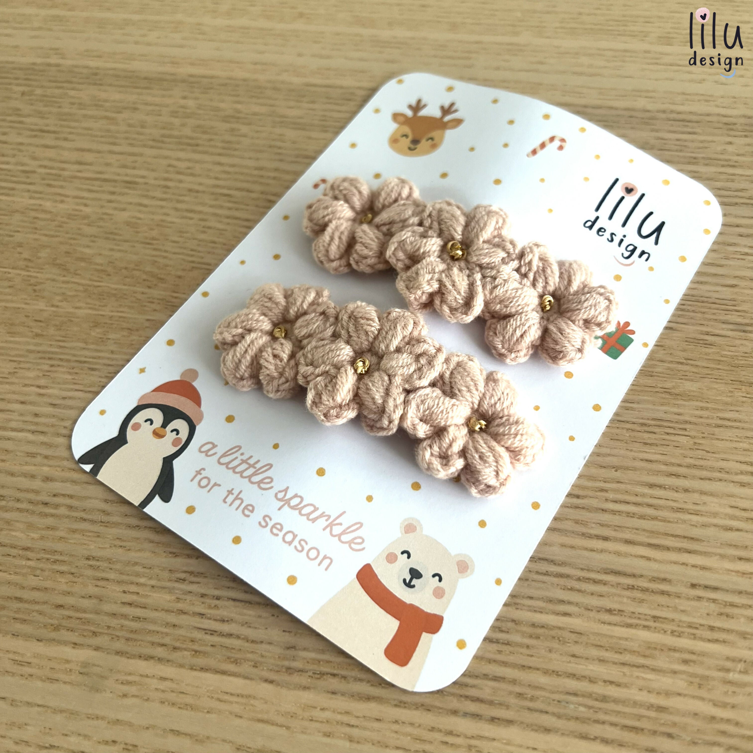 FESTIVE Hair Clip Set - Three Flowers