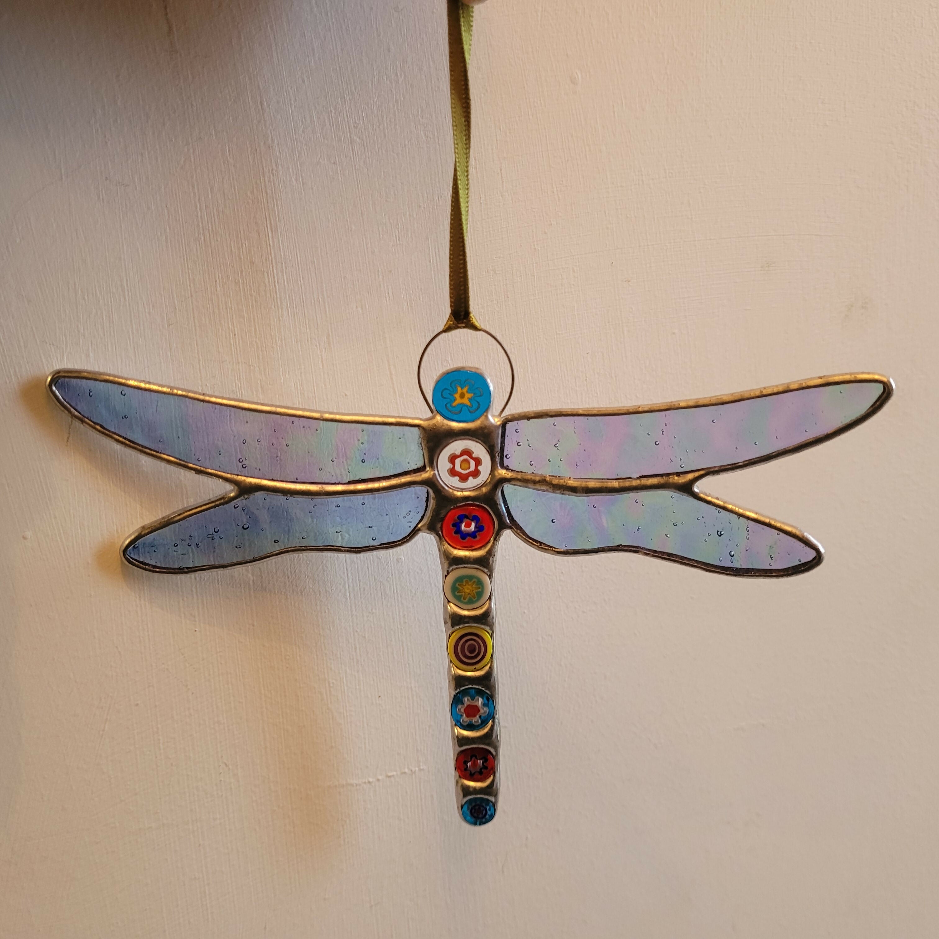 Glass Dragonfly Hanging Decoration